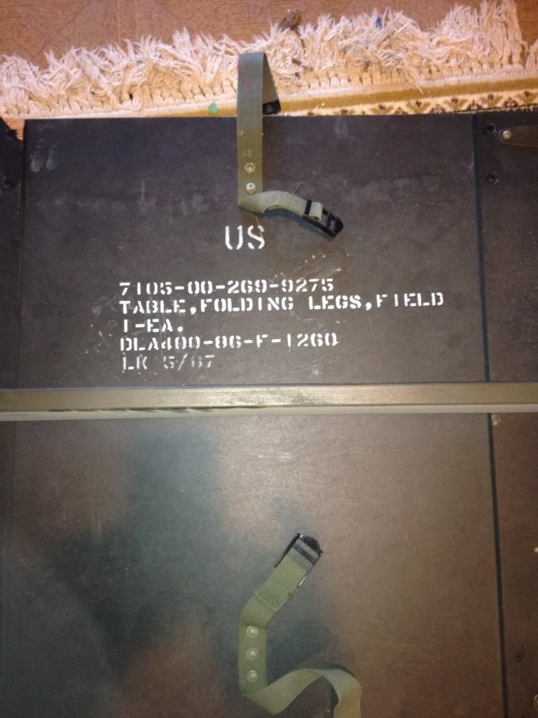 Field table with folding legs NSN 7105002699275