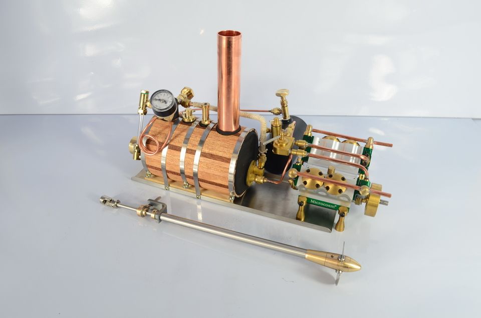 M10V4steam Live Gas Burner Steam Engine + Boiler + Variable Pitch