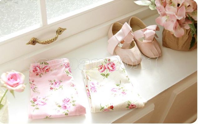 New Kids Toddlers Girls Lovely White Pink Flower Leggings Pants AGE2 7Y
