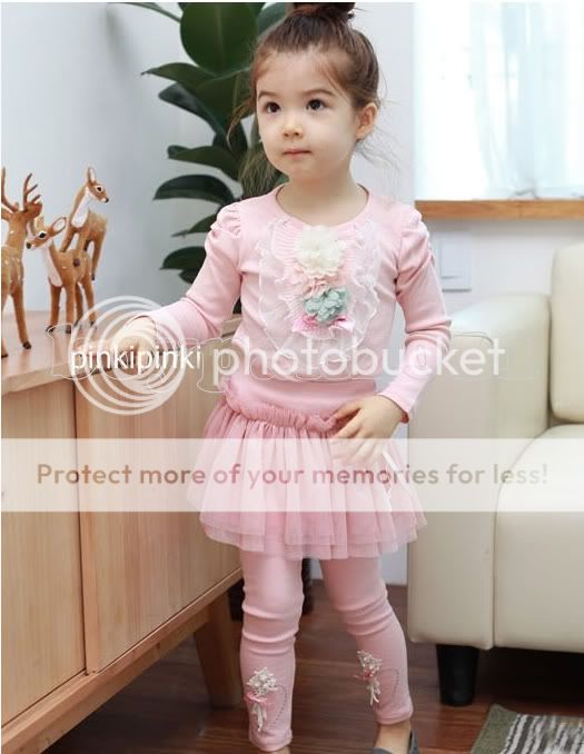 New Kids Toddlers Girls Fashion Flower Design Tights Leggings Trousers Pants