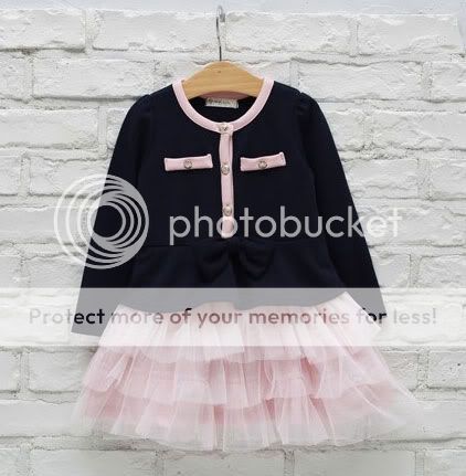 Kids Toddlers Cotton Girls Princess Long Sleeve Tutu Tulle Skirt Dress Sz3 8Y