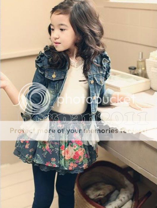 New Kids Toddlers Girls Lovely Long Sleeve Jean Jackets Tops Outerwear ...