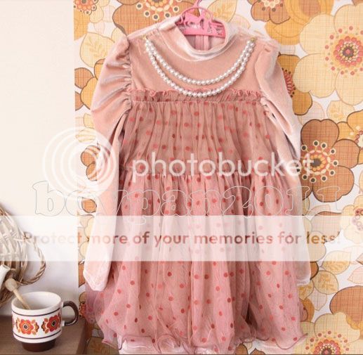 New Kids Toddlers Girls Princess Long Sleeve Velvet Tutu Dress Age 3 10Years