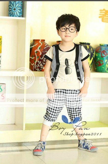 New Kids Boys Clothes Cotton Short Sleeve Top Short Pants Outfits Sets AGES2 7Y