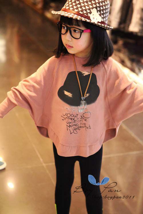 New Kids Toddlers Girls Lovely Long Sleeve Cotton Bat Jacket Tops Shirts 2 7Y