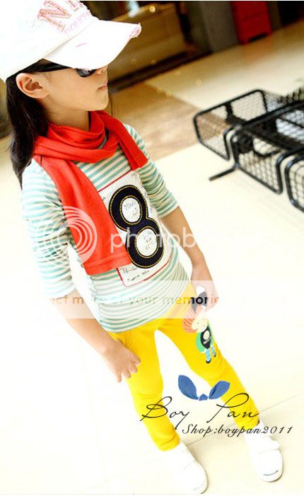 New Children Toddlers Lovely Girls Clothing Bright Color Pants Trousers AGES3 8Y