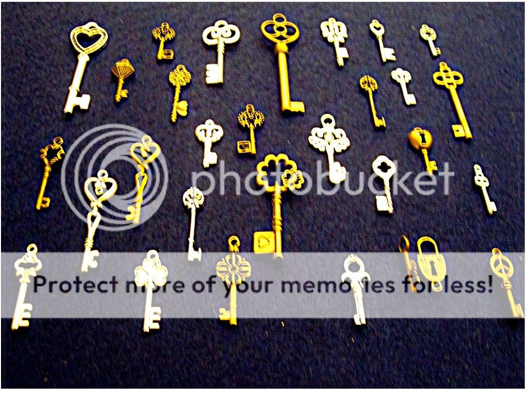49 New Vintage Style Keys Skeleton Key Style Charm Necklace Pendant