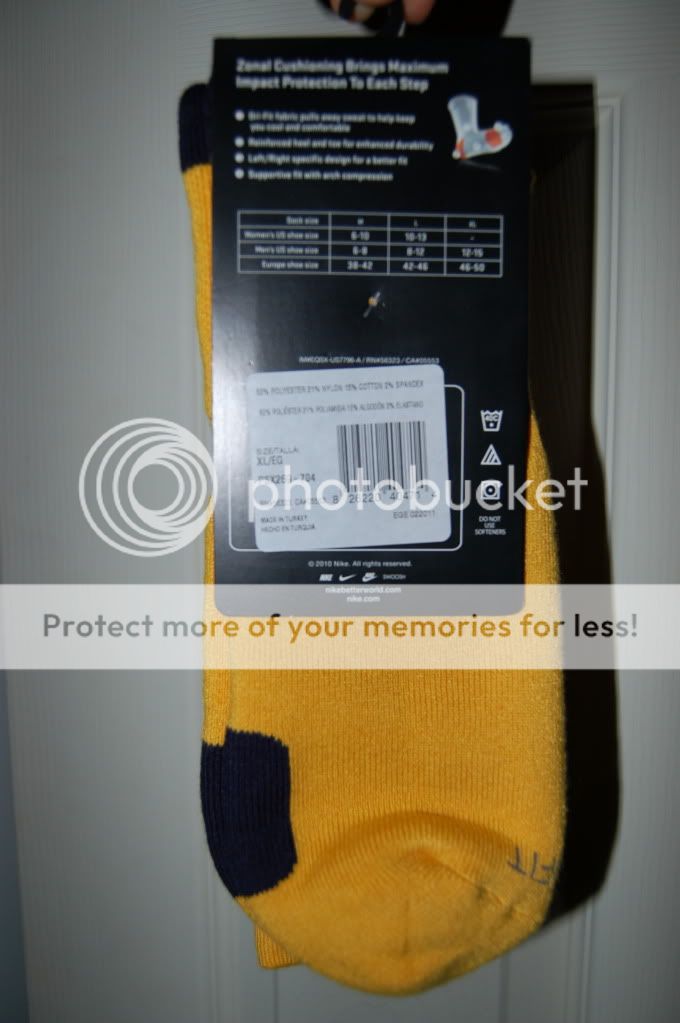 Nike Jordan California Golden Bears Elite Socks Basketball XL Fits US 